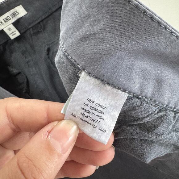 Elizabeth and James Pants Womens 10 Blue Gray Wide Leg Stretch Cotton Spandex - Picture 4 of 7